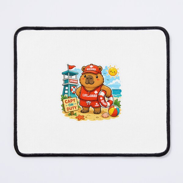 Item preview, Capy on Duty Lifeguard Capybara Sticker designed and sold by AuudiVasustudio.