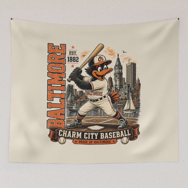 Item preview, Baltimore Charm City Baseball Vintage Oriole Mascot, Retro Baseball Fan Gift designed and sold by GhostDawgs.