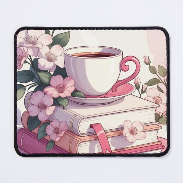 Item preview, Cozy Coffee Cup Books Floral Scene designed and sold by IntelliMindDesigns.
