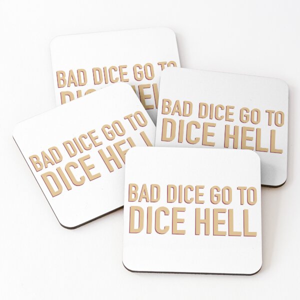 Item preview, Bad Dice Go To Hell Sticker D&D Tabletop RPG Decal designed and sold by alexmaushaus.