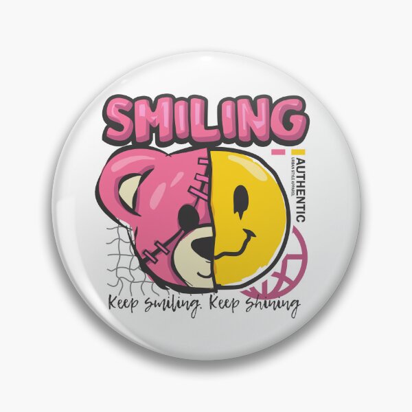 Item preview, Keep Smiling half face designed and sold by Tiny-Love ⭐⭐⭐⭐⭐.