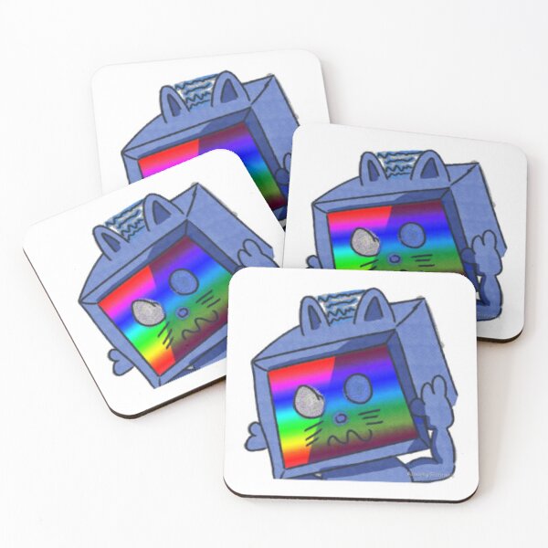 Item preview, Retro Rainbow Television Cat designed and sold by beegrden.