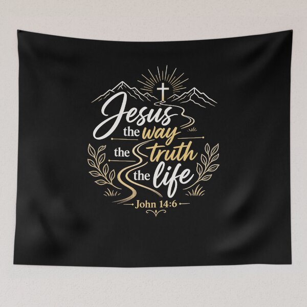Item preview, Jesus Christ Cross Mountain Path Christian Faith designed and sold by snowry.