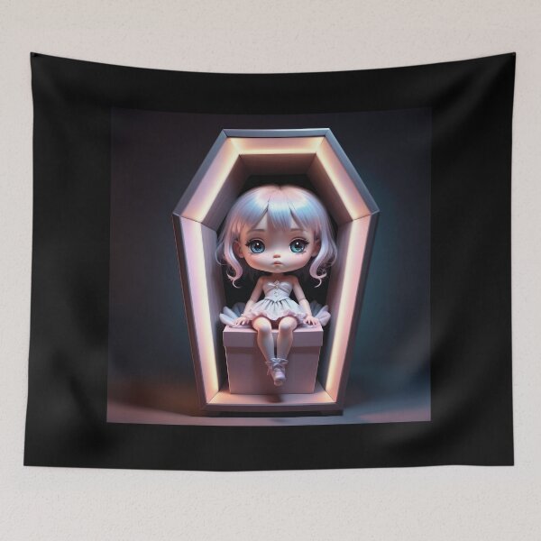 Item preview, Melancholy Gothic Doll in its Coffin Case designed and sold by TrezeTreze.