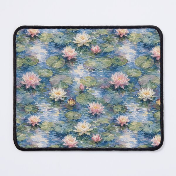 Item preview, Waterlily Pond Monet Watercolor Impressionist Seamless Pattern designed and sold by Inkworksbyshery.