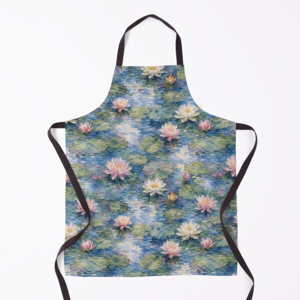 Item preview, Waterlily Pond Monet Watercolor Impressionist Seamless Pattern designed and sold by Inkworksbyshery.