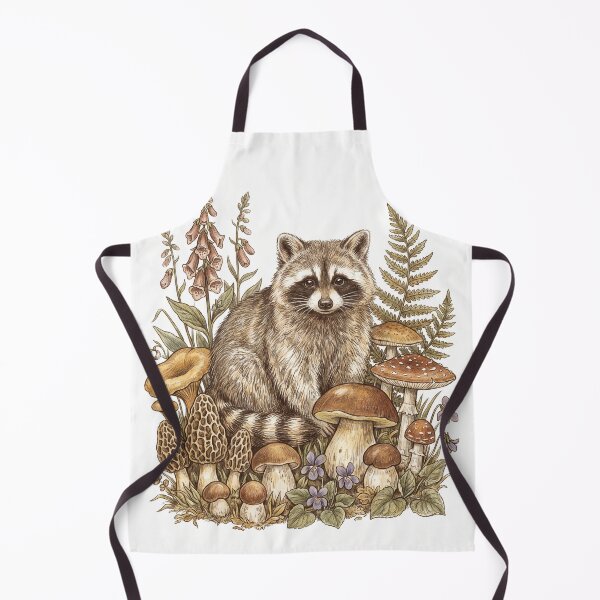 Item preview, Vintage Botanical Raccoon with Wild Mushrooms designed and sold by Jaani-T.