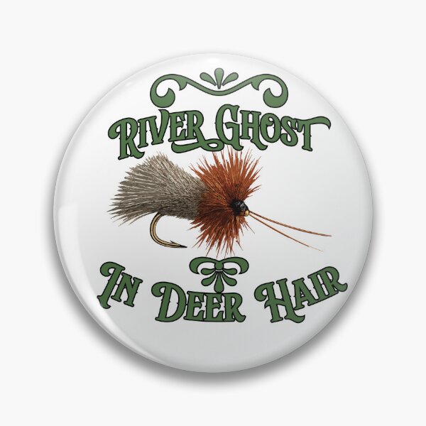 Item preview, Fly fishing text illustration "River Ghost in Deer Hair" Goddard Caddis. designed and sold by Art-Horizon.