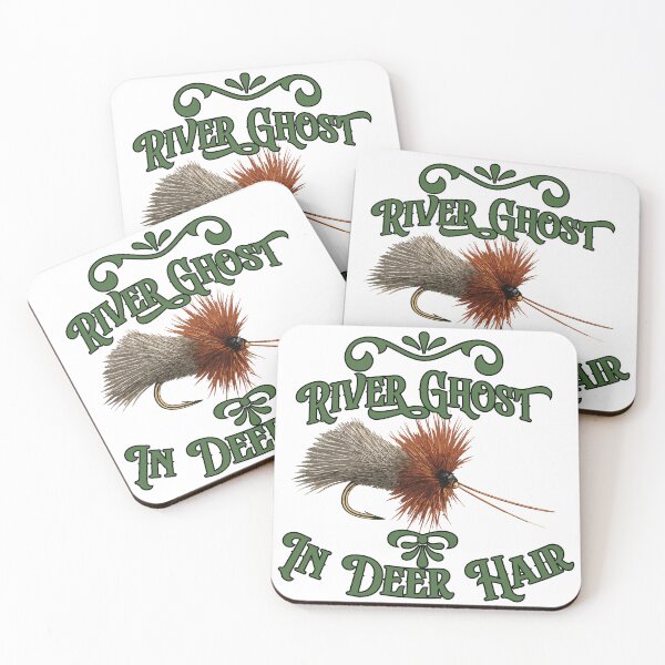 Item preview, Fly fishing text illustration "River Ghost in Deer Hair" Goddard Caddis. designed and sold by Art-Horizon.