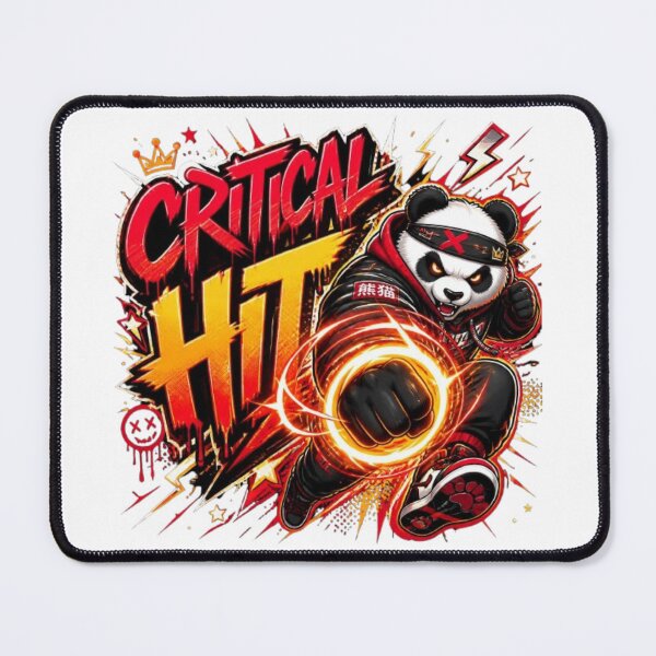 Item preview, CRITICAL HIT Panda Gaming Sticker | Neon Esports Gamer Graphic Design designed and sold by Stylestickers55.