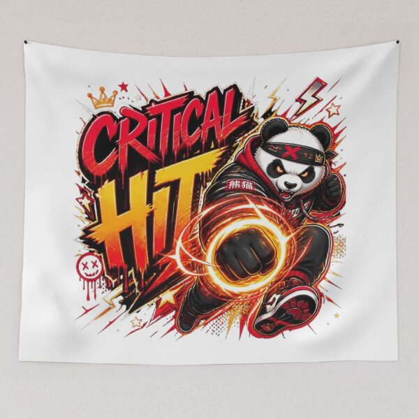 Item preview, CRITICAL HIT Panda Gaming Sticker | Neon Esports Gamer Graphic Design designed and sold by Stylestickers55.