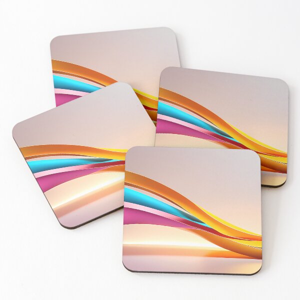 Item preview, Horizontal Vibrant Fluid Wave Abstract Art designed and sold by CuteSlothWorld.