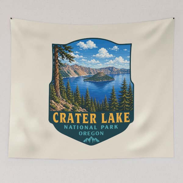 Item preview, Crater Lake National Park Orego Retro Design designed and sold by Gideon Emmerich.