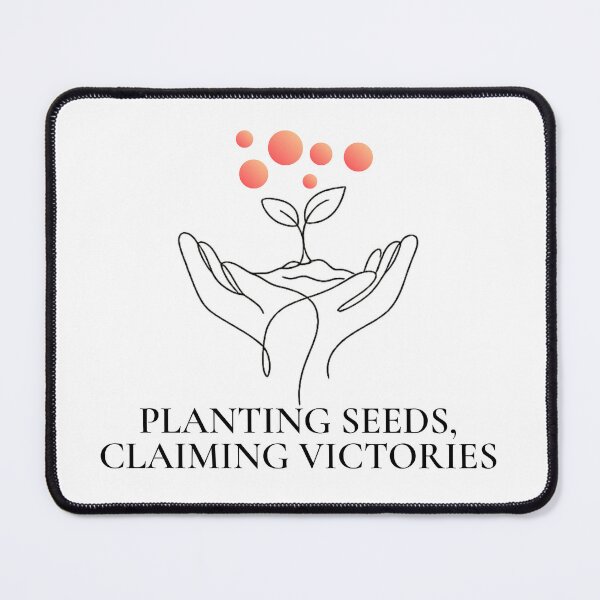 Item preview, Planting Seeds Claiming Victories Line Illustration designed and sold by RunningWhiskers.