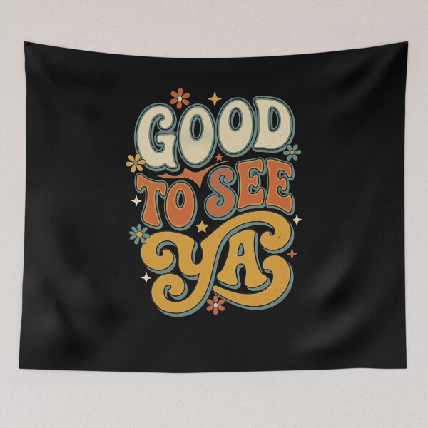 Item preview, GOOD TO SEE YA Vintage Groovy 70s Flowers designed and sold by snowry.