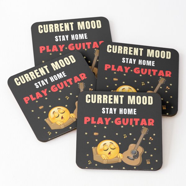 Item preview, Current Mood Stay Home Play Guitar Funny Guitar Player Design designed and sold by Joyful-Pixel.