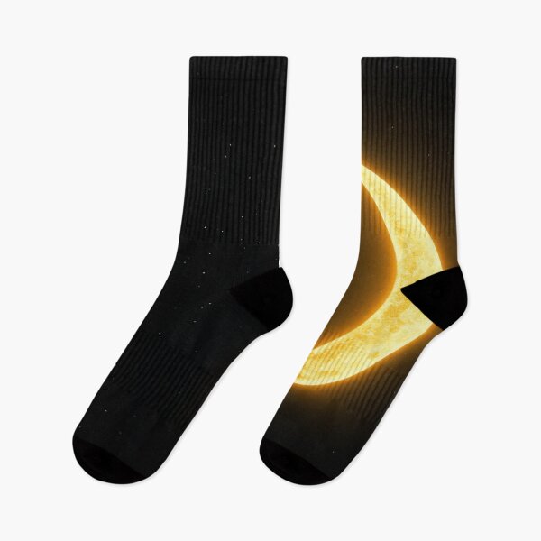 Item preview, Golden Crescent Moon Glowing in Starry Night Sky Celestial designed and sold by StudioForge.