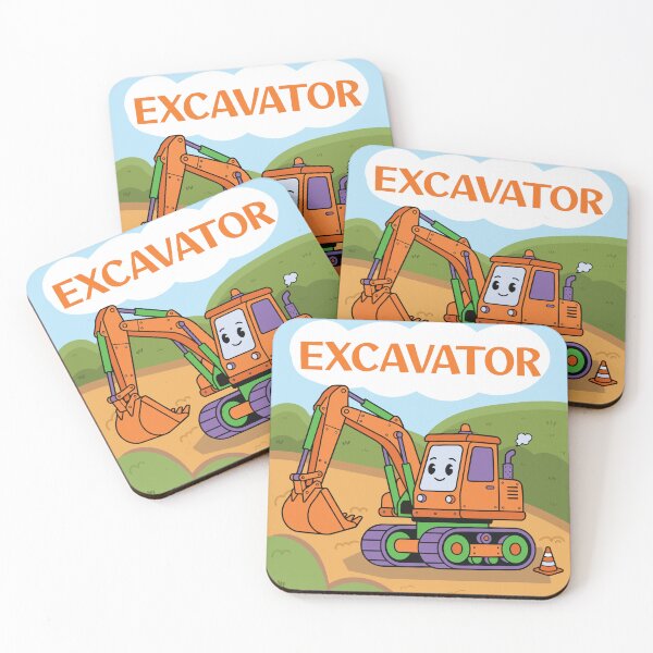 Item preview, Excavator Wall Art, Construction Truck Nursery designed and sold by merona-design.