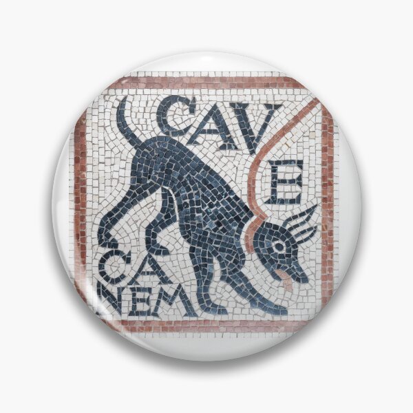 Item preview, Cave Canem Roman Mosaic Dog Art designed and sold by Retr0Tshirts.