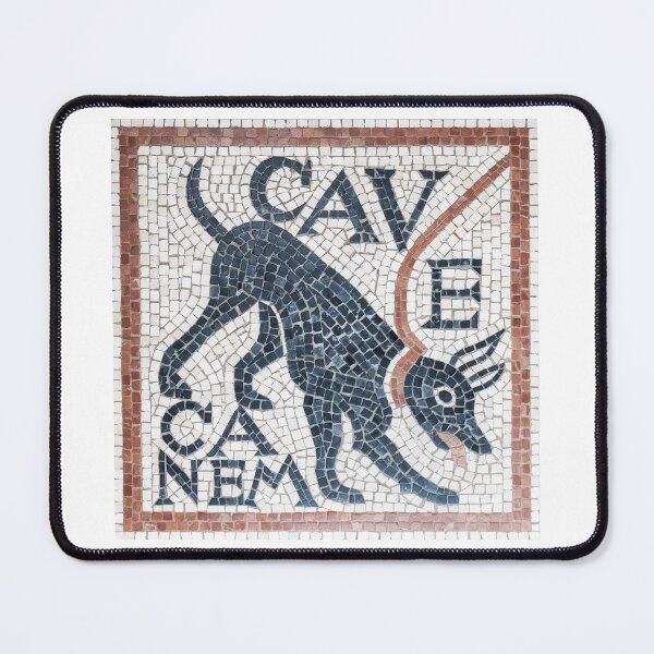 Item preview, Cave Canem Roman Mosaic Dog Art designed and sold by Retr0Tshirts.