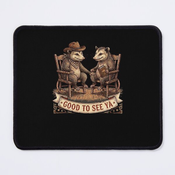 Item preview, GOOD TO SEE YA Opossum Cowboy Reader Friends designed and sold by snowry.