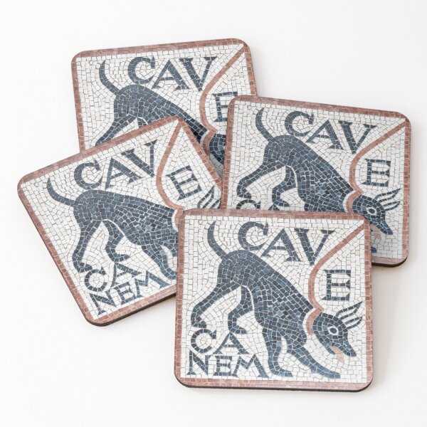 Item preview, Cave Canem Roman Mosaic Dog Art designed and sold by Retr0Tshirts.