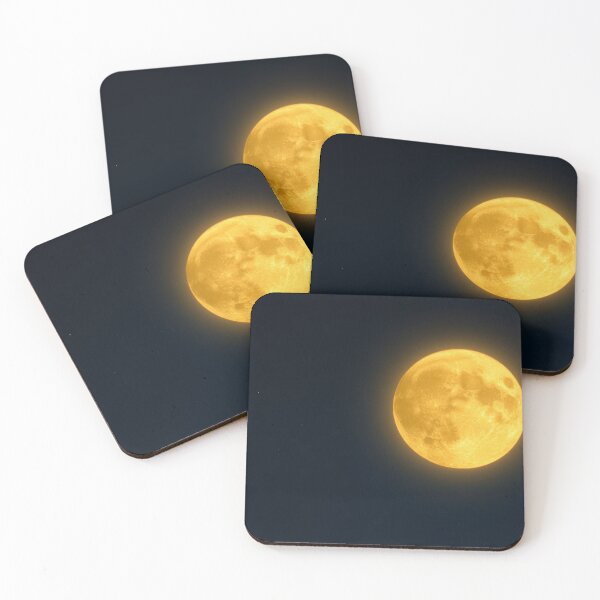 Item preview, Golden Full Moon Glowing in Starry Night Sky Celestial designed and sold by StudioForge.