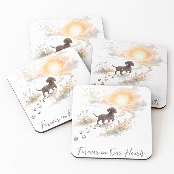 Item preview, Forever in Our Hearts Dachshund Memorial Sympathy Design designed and sold by jgoteiner.