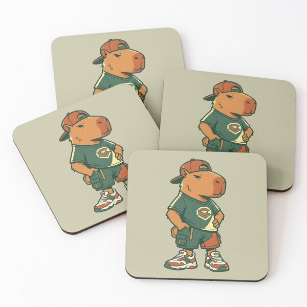 Item preview, Cool Dressed Capybara in Retro Streetwear designed and sold by dreephic22.