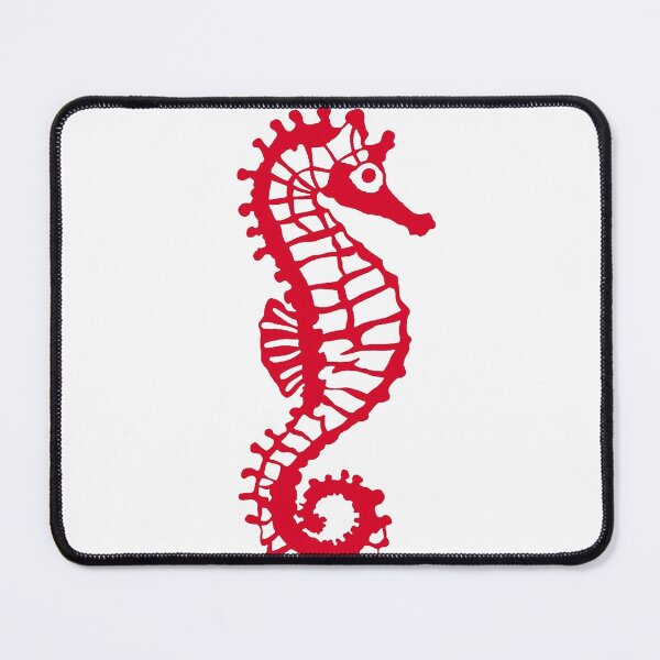 Item preview, Red Seahorse Skeleton Silhouette - Minimalist Marine Graphic designed and sold by Kromatik.