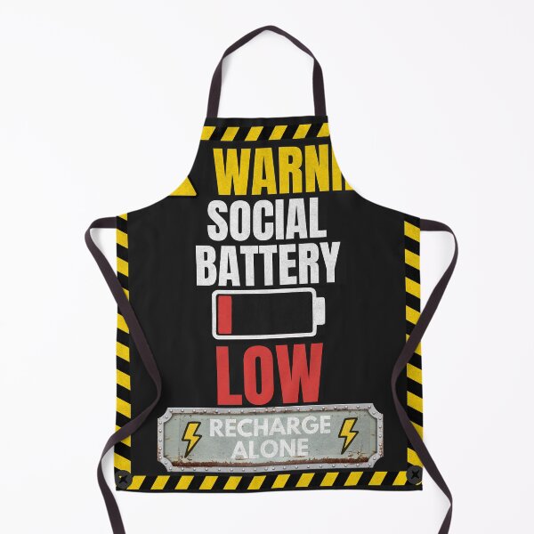 Item preview, Warning Social Battery Low Funny Introvert Industrial Sign T-Shirt designed and sold by Uvclick.