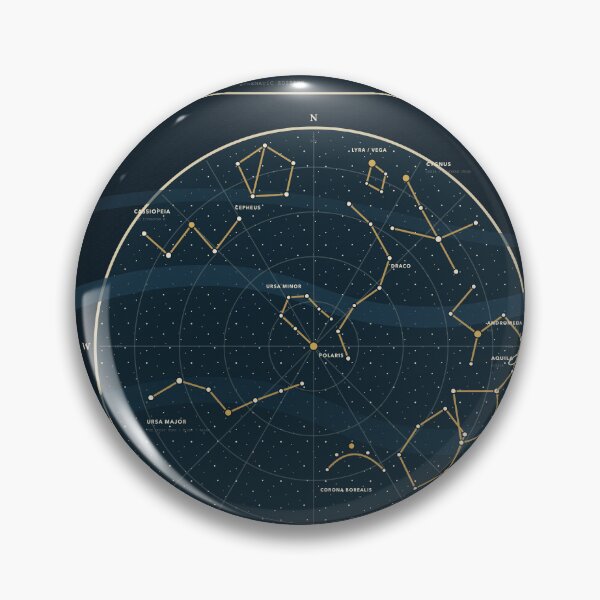 Item preview, Night Constellations – Northern Sky Field Atlas Poster designed and sold by WORN.THOUGHTS.