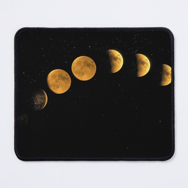 Item preview, Golden Moon Phases in a Circle on Starry Night Sky Celestial designed and sold by StudioForge.
