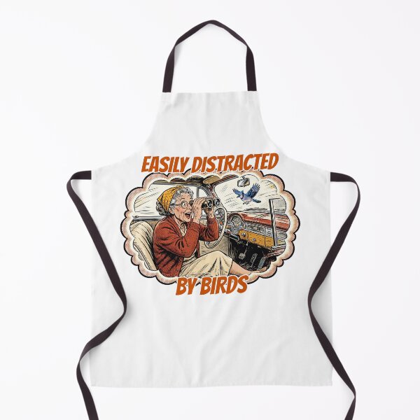 Item preview, Easily Distracted By Birds Funny Retro Birdwatcher Grandma Birdwatching Pun designed and sold by Neurospicy Trolls.