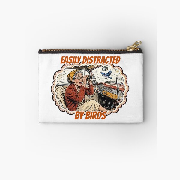 Item preview, Easily Distracted By Birds Funny Retro Birdwatcher Grandma Birdwatching Pun designed and sold by Neurospicy Trolls.