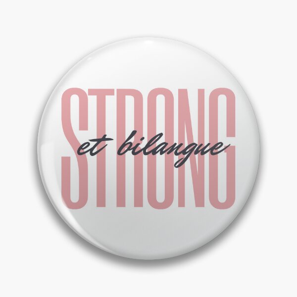 Item preview, Strong et Bilingue | French Language Learner Minimalist Typography Design designed and sold by Trodyglot.