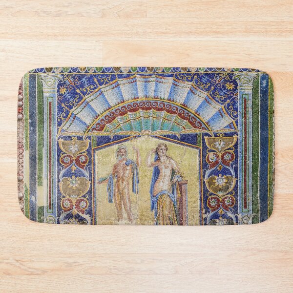 Item preview, Neptune Amphitrite Roman Mosaic Classical Art designed and sold by Retr0Tshirts.