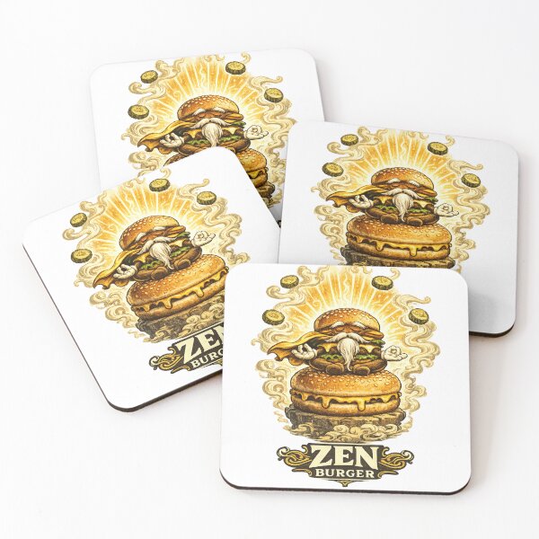 Item preview, Zen Burger Funny Meditating Cheeseburger Vintage Food Graphic designed and sold by irfanshikh.