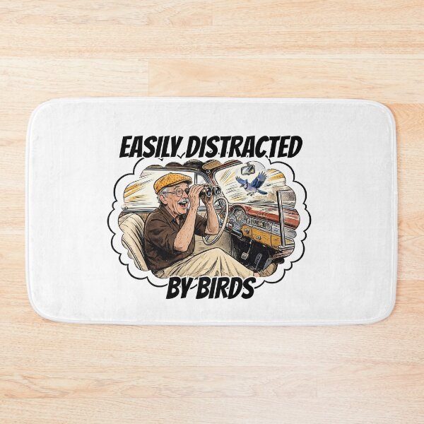 Item preview, Easily Distracted By Birds Funny Grandpa Birdwatcher Retro Birdwatching Pun designed and sold by Neurospicy Trolls.