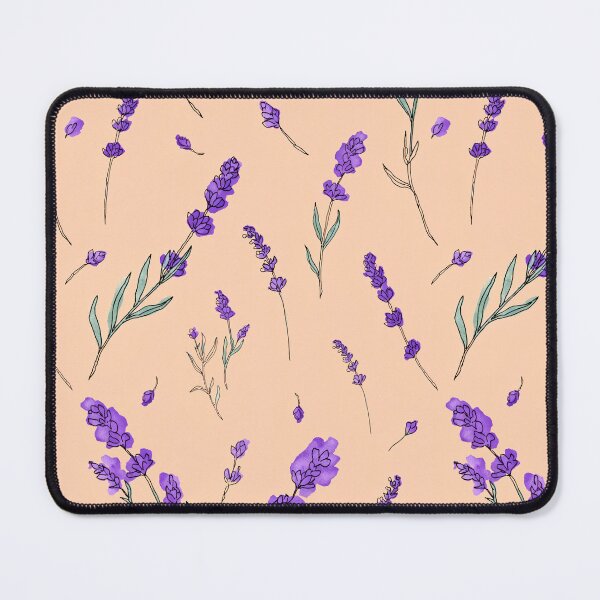 Item preview, Lavender Pattern - Purple Botanical Flowers on Peach Background designed and sold by NuvoraNest.