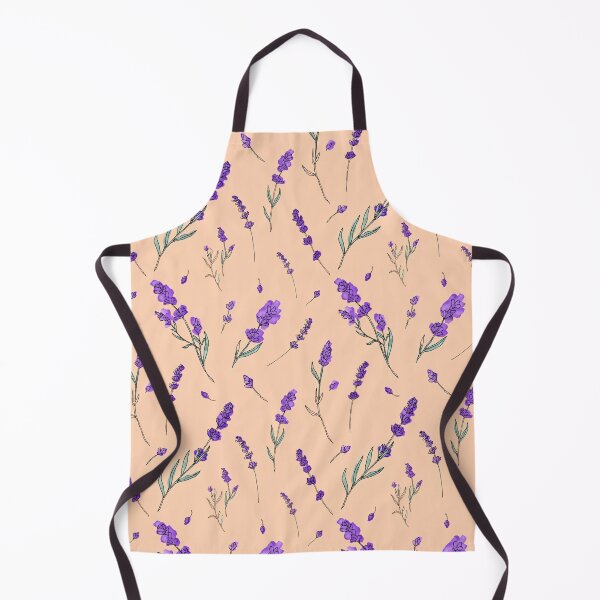 Item preview, Lavender Pattern - Purple Botanical Flowers on Peach Background designed and sold by NuvoraNest.