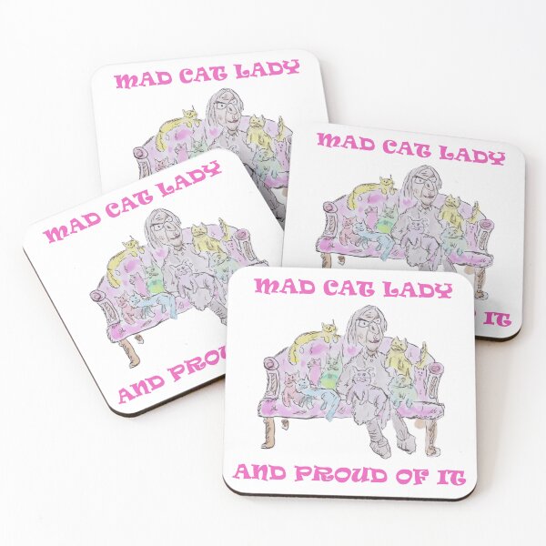 Item preview, Mad cat lady and proud of it designed and sold by Inky Fingers Illustrations.
