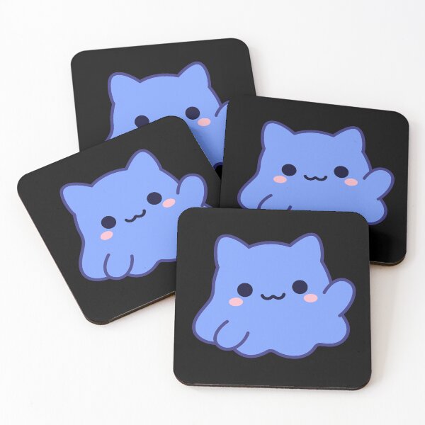 Item preview, Mochi Blue Cute Kawaii Cat Blob designed and sold by MimochiStudio.