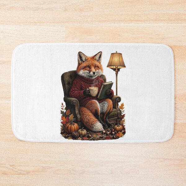 Item preview, Cozy Autumn Fox Reading Book Pumpkin Spice Latte Fall Goblincore Cozy Fox designed and sold by Neurospicy Trolls.