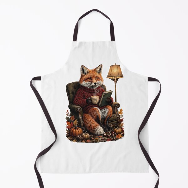 Item preview, Cozy Autumn Fox Reading Book Pumpkin Spice Latte Fall Goblincore Cozy Fox designed and sold by Neurospicy Trolls.