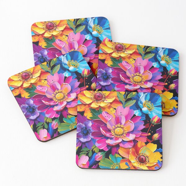Item preview, Vibrant Tropical Colorful Flower Pattern designed and sold by IntelliMindDesigns.
