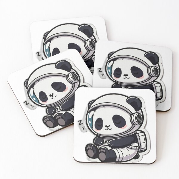 Item preview, Sleepy Astronaut Panda Napping - Cute Kawaii Space Panda Sticker designed and sold by PandaInkDQT.