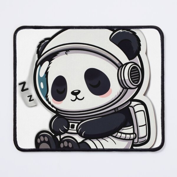 Item preview, Sleepy Astronaut Panda Napping - Cute Kawaii Space Panda Sticker designed and sold by PandaInkDQT.
