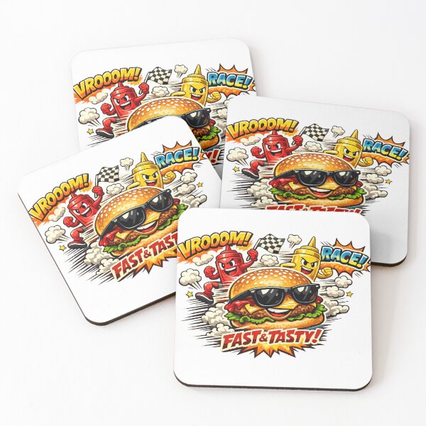 Item preview, Fast & Tasty Racing Burger Funny Fast Food Graphic designed and sold by irfanshikh.