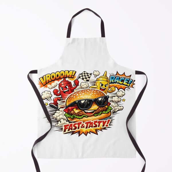 Item preview, Fast & Tasty Racing Burger Funny Fast Food Graphic designed and sold by irfanshikh.